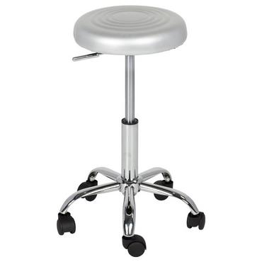 Бар стол ЯНЕ -сребриста седалка, еко кожа