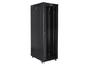 Комуникационен шкаф Lanberg rack cabinet 19' free-standing 42U/800x1000 (flat pack) with glass door lcd black v2