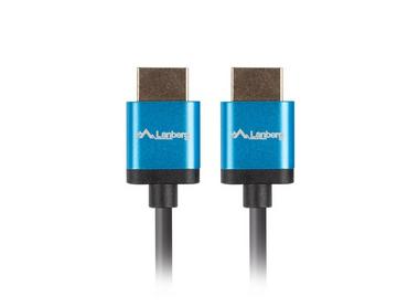 Кабел Lanberg HDMI M/M V2.0 4K cable 0.5m, slim, black