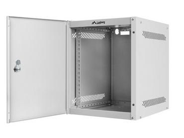 Комуникационен шкаф Lanberg rack cabinet 10' wall-mount 6U/280x310 for self-assembly with metal door grey (flat pack)