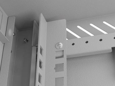 Комуникационен шкаф Lanberg rack cabinet 10' wall-mount 6U/300x300 (flat pack) with glass door grey