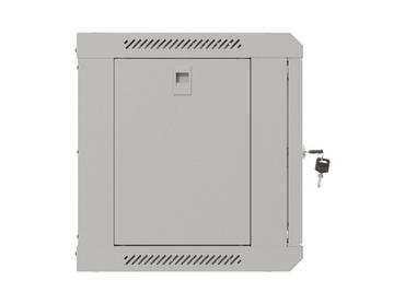 Комуникационен шкаф Lanberg rack cabinet 19' wall-mount 6U/540x350 (flat pack) with glass door grey