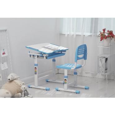 Комплект ученически чин и стол 201 син