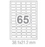 Самозалепващи етикети 38.1x21.2 65 бр.
