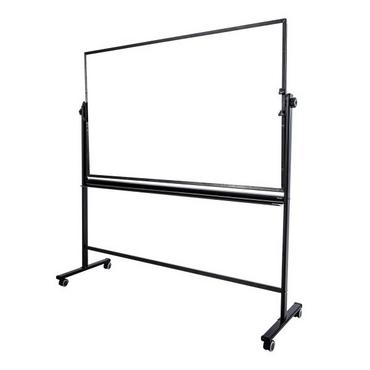 Бяла магнитна дъска 90х150 см мобилна - снимана отдясно, сглобена