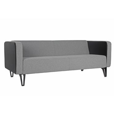 Диван триместен КОНУШ RBN 03 - сива дамаска, сниман в цял ръст