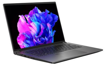 Лаптоп Acer Swift X 14, SFX14-71G-75L8, Intel Core i7-13700H(3.70GHz up to 5.00GHz, 24MB),14.5' 2.8K OLED (2880x1800) 120Hz, 16GB DDR5, 1024 GB NVMe SSD,RTX 4050 6GB GDDR6,  FHD Cam,WiFi 6E, BT 5.1, Micro SD card,Backlit Kbd, Win 11 Home , Steel Gray