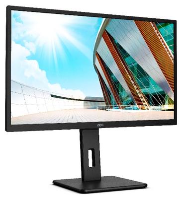 Монитор AOC Q32P2, 31.5' IPS WLED, 2560x1440@75Hz, 4ms GTG, 250cd/m2, 1000:1, 50M:1 DCR, Adaptive Sync, FlickerFree, Low Blue Light, 3Wx2, Tilt, Height Adjust, Pivot, Swivel, 2xHDMI, DP, USB hub