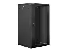 Комуникационен шкаф Lanberg rack cabinet 19' wall-mount 22U / 600x600 for self-assembly (flat pack), black