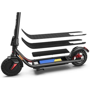 Електрически скутер Sharp Electric Scooter, Range per charge: 25 km, LED Display, USB Charging Port, Bluetooth, IPX4 certification, Wheel size: 8.5', Dual brake systems, Wooden illuminated deck, Max load: 120 kg, Black