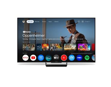 Телевизор Thomson Smart MiniLED TV 55'; Google TV; 3840 x 2160 (4K UHD), 1500000:1, LED, 144 Hz, DVB-T/T2/C/S/S2, HDR10, Wi-Fi, Bluetooth, LAN, HDMI 4 (2.1), USB 2 (2.0) + 1 (3.0), Central Stand, Black