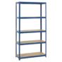 Метален стелаж BTL цинк 192x100x40см 65кг/ рафт - сниман отпред, син на цвят, празен