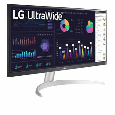 Монитор LG 29WQ600-W, 29' UltraWide Full HD, IPS Panel, 1ms MBR, 1000:1, 250 cd/m2, 21:9, 2560 x 1080, HDR 10, sRGB 99%, FreeSync, 100Hz, USB Type-C, Speacers, HDMI, DP, Tilt, Headphone Out, Black