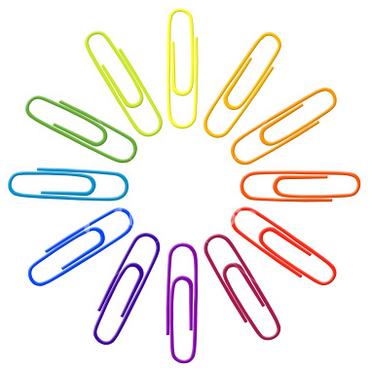 Кламери цветни 50 мм 30 бр