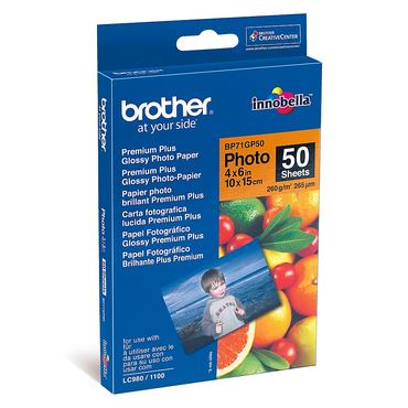 Хартия Brother BP71GP50 Premium Plus Glossy Photo Paper, A6 (4x6'), 50 Sheets