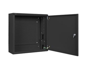 Комуникационен шкаф Lanberg rack cabinet 19' wall-mount 6U+3u/540x200 low-profile black (assembled)