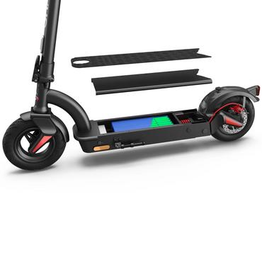 Електрически скутер Sharp Electric Scooter, Range per charge: 40 km, LED Display, USB Charging Port, Bluetooth, IPX4 certification, Wheel size: 10', Dual brake systems, Mechanical bell, Max load: 120 kg, Black + Sharp Phone Holder