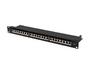 Пач панел Lanberg patch panel 24 port 1U 19' CAT.7 ftp with cable organizer shielded black