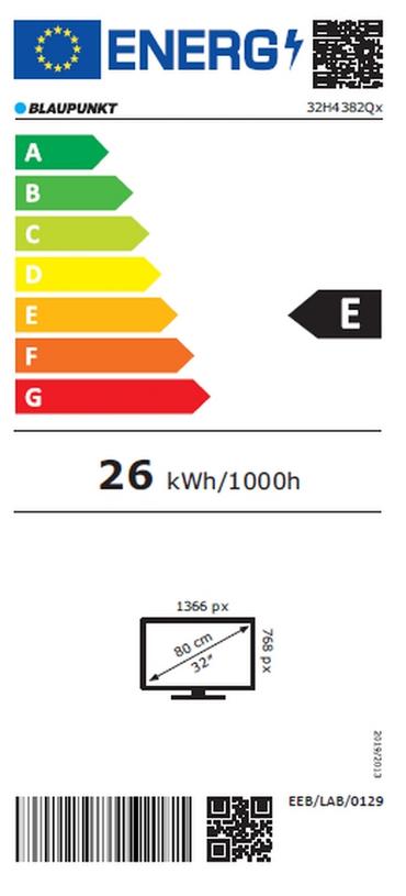 Телевизор Sharp Blaupunkt BA32H4382QEB, 32' Android TV, LED HD READY TV 1366x768 Frameless, 1 000 000:1, DVB-T/T2/C/S/S2, Speaker 2x8W, Chromecast Built-in, Dolby Digital, 3xHDMI, CI+, USB, Lan, Wi-Fi, Video/Audio input (3 x RCA), 2 pole Stand