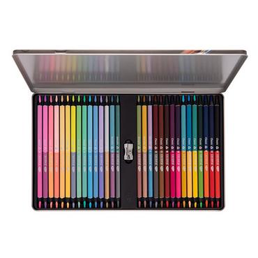 Моливи цветни Daco квадратни 60 цвята металик и пастел