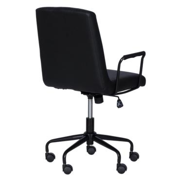 Работен стол ПЛАМЕН- сниман отзад, еко кожа, с подлакътници