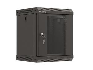 Комуникационен шкаф Lanberg rack cabinet 10' wall-mount 6U/300x300 (flat pack) with glass door black