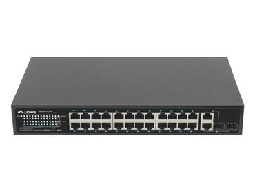 Комутатор Lanberg Switch 24 x 100MB POE+/2 x Combo Rack 19' Gigabit Ethernet, 250W