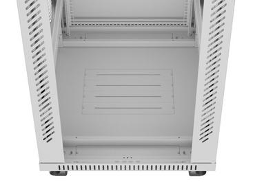 Комуникационен шкаф Lanberg rack cabinet 19' free-standing 42U/600x800 (flat pack) with glass door lcd grey v2