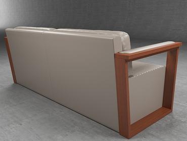 Диван триместен ДРАМА NORMA 03- сниман отдясно, бял цвят на кожата