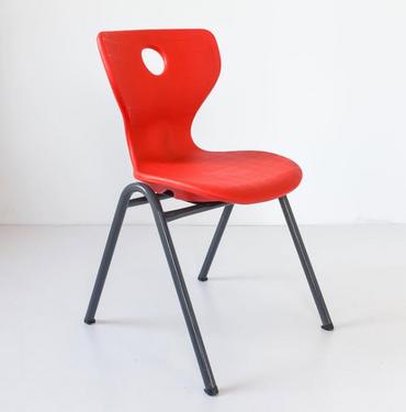 Ученически стол 108 S- червен цвят седалка