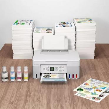 Мастилоструйно многофункционално устройство Canon PIXMA G3470 All-In-One, White + Canon GI-41 BK