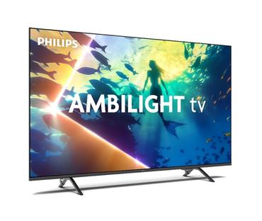 Телевизор Philips 43PUS8010/12, 43' 4K UHD LED, 3840x2160p, 60Hz, DVB-T/T2/T2-HD/C/S/S2, 60Hz, Ambilight 3, Pixel Precise UHD, HDR+, Titan OS, Dolby Atmos & DTS:X, 3*HDMI, 2*USB, VRR, 802.11ac, BT 5.2, 20W RMS, Black