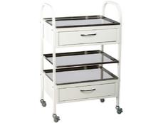 Манипулационна количка MDSM 2 - сива, сглобена, снимана в цял ръст, празна