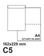 Плик самозалепващ С5 162х229 бял 50 бр