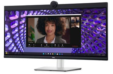 Монитор Dell P3424WEB, 34' Curved Video Conferencing, WQHD AG, IPS, 21:9, 5ms, 1000:1, 300 cd/m2, (3440x1440 ), 99% sRGB, HDMI, DP, USB-C, USB 3.2 hub, RJ45, ComfortView Plus, Height Adjustable, Swivel, Tilt, Black