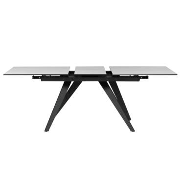 Трапезна маса КАЙ разтегателна- разтегната в бял цвят плот