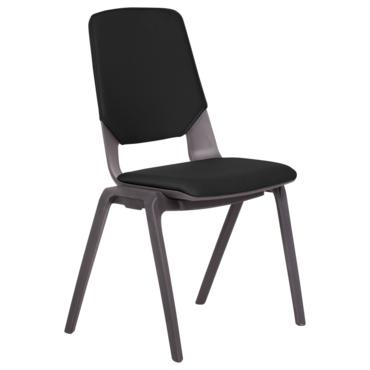 Посетителски стол ЛЕВЕНА- черен цвят