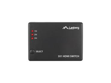 Адаптер Lanberg Video Switch 3x HDMI + Micro USB port + Remote Controller, black