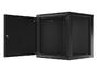 Комуникационен шкаф Lanberg rack cabinet 19' wall-mount 12U/600x600 for self-assembly with metal door black (flat pack)