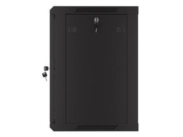 Комуникационен шкаф Lanberg rack cabinet 19' wall-mount 12U/600x450 with perforated door black (flat pack)
