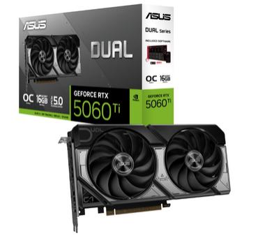 Видео карта Asus Dual GeForce RTX 5060 Ti 16GB GDDR7 OC