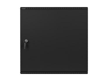 Комуникационен шкаф Lanberg rack cabinet 19' wall-mount 6U+3u/540x200 low-profile black (assembled)