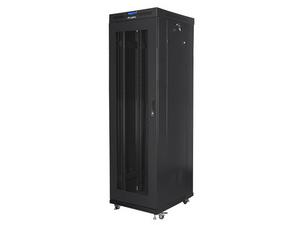 Комуникационен шкаф Lanberg rack cabinet 19' free-standing 42U/600x800 (flat pack) with mesh door lcd black v2