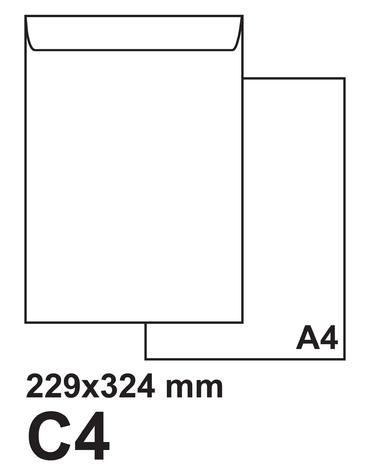 Плик самозалепващ С4 229х324 бял 50 бр