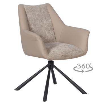 Трапезен стол СТЕЛА- дамаска в цвят лате