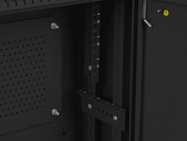 Комуникационен шкаф Lanberg rack cabinet 19' wall-mount 4U+3u/540x200 low-profile black (assembled)