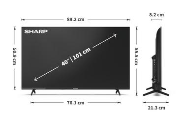 Телевизор Sharp 40HA1205E, 40' LED  TV, FULL HD 1920x1080,Frameless, DVB-T/T2/C/S/S2, Active Motion 100, 1 000 000:1, Speaker 2x8W, Dolby Digital Plus, 3xHDMI, CI+, 2xUSB , HEVC/H.265 (10-bit), MPEG4/H.264, 2 pole Stand