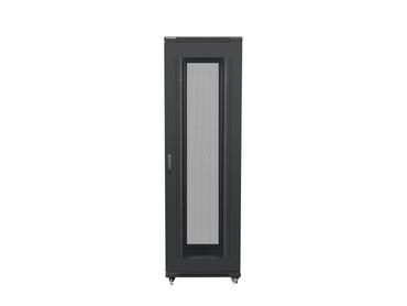 Комуникационен шкаф Lanberg rack cabinet 19' free-standing 42U / 800x800 self assembly flat pack with mesh door, black