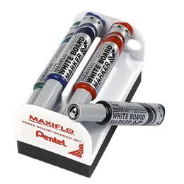 Комплект гъба и 4 маркера Pentel 6.0 мм