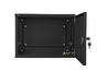 Комуникационен шкаф Lanberg rack cabinet 19' wall-mount 4U+3u/540x200 low-profile black (assembled)